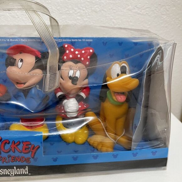 Vintage Disney Disneyland Mickey & Friends Bath Infant Squeeze Toys Set of 5 NEW - Picture 3 of 12